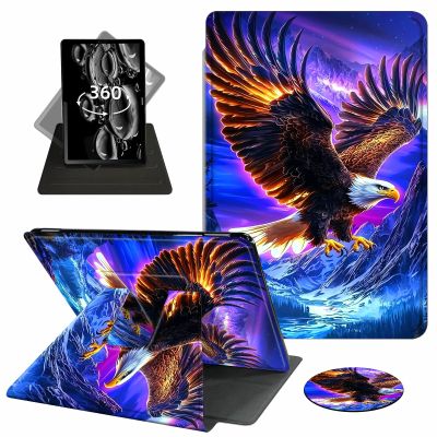ACWDMKH Case for Kindle Scribe,360 Degree Rotating Swivel PU Leather Stand Flip Folio Cover with Auto Wake/Sleep for Amazon Kindle Scribe Cover 10.2 Inch (2024/2022 Release),Glitter Hill Eagle