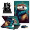 ACWDMKH Case for Kindle Scribe,360 Degree Rotating Swivel PU Leather Stand Flip Folio Cover with Auto Wake/Sleep for Amazon Kindle Scribe Cover 10.2 Inch (2024/2022 Release),Cute Otter Green view 1