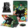 ACWDMKH Case for Kindle Scribe,360 Degree Rotating Swivel PU Leather Stand Flip Folio Cover with Auto Wake/Sleep for Amazon Kindle Scribe Cover 10.2 Inch (2024/2022 Release),Black Cat Flower view 1