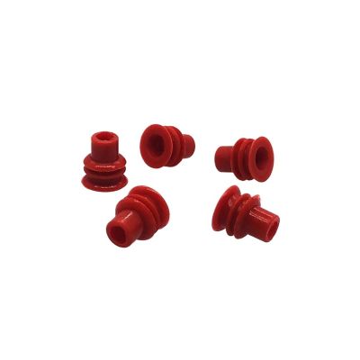 100/200/500Pcs 2.2MM Wire Harness Rubber P1ug Car Connector Red Rubber Pisse Ring Seal Coil Fit Compatible Waterprof(200 pcs)