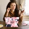 ACWDMKH Case for Kindle Scribe,360 Degree Rotating Swivel PU Leather Stand Flip Folio Cover with Auto Wake/Sleep for Amazon Kindle Scribe Cover 10.2 Inch (2024/2022 Release),Cute Pink Cat view 3