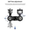 360 Degree Rotatable Double Ball Head Arm Camera Multi Function Adapter Universal Bracket Arm Aluminum Alloy view 3