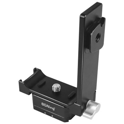BGNing CNC Aluminum Alloy Horizontal and Vertical Quick Release Bracket Motion Panorama Camera Adapter Accessories Magnetic Suction Folding Two Card Base Compatible with X4 (type1)