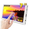 LESOWN Small Monitor 7 inch 1024x600 IPS Capacitive Touch 7" HDMI Wide Screen Portable LCD Display with Speakers for Raspberry Pi Laptop White view 1