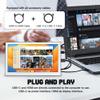 LESOWN Small Monitor 7 inch 1024x600 IPS Capacitive Touch 7" HDMI Wide Screen Portable LCD Display with Speakers for Raspberry Pi Laptop White view 2