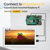 LESOWN Small Monitor 7 inch 1024x600 IPS Capacitive Touch 7" HDMI Wide Screen Portable LCD Display with Speakers for Raspberry Pi Laptop White view 3
