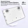 LESOWN Small Monitor 7 inch 1024x600 IPS Capacitive Touch 7" HDMI Wide Screen Portable LCD Display with Speakers for Raspberry Pi Laptop White view 4
