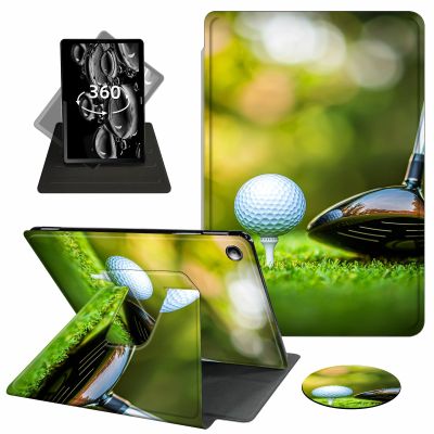 ACWDMKH Case for Kindle Fire 7 Tablet Case 7 Inch (9th/7th/5th Generation,2019/2017/2015 Release),360 Degree Rotating Swivel PU Leather Stand Folio Cover with Auto Wake/Sleep,Golf Club
