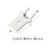 20/50/100Pcs Inserts P1ug Spring Terminal PCB Solder Lug Type Thickness 0.8MM Two Legs Male Welding Sheet DJ6111-6.3 * 0.8(200 pcs) view 2