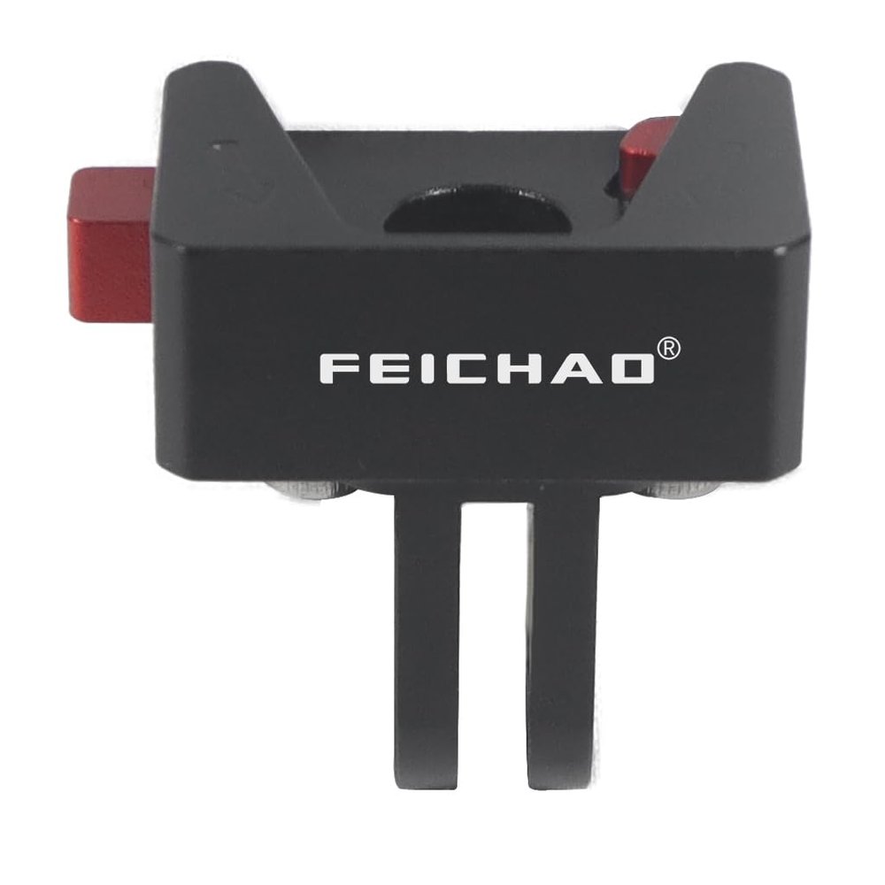 FEICHAO Camera Mini Quick Release Mount 1/4'' to 1/4'' 2/3-Card Slot Tripod Base Mount Adapter Compatible with Hero 13/12, X4/3/2, Action5Pro/4/3 Sports Camera (2-Card Slot Base)