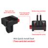FEICHAO Camera Mini Quick Release Mount 1/4'' to 1/4'' 2/3-Card Slot Tripod Base Mount Adapter Compatible with Hero 13/12, X4/3/2, Action5Pro/4/3 Sports Camera (2-Card Slot Base) view 3