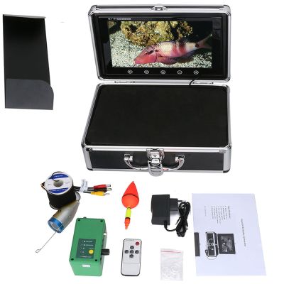 2024 Upgrade HD 1080P Underwater Fishing Camera 9",Ice Fishing Camera with Horizontal Base,15pcs White LEDs + 15pcs Infrared for Dark,Portable Ice Fishing Fish Finder for Ice Fishing(Size:50M)