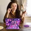 ACWDMKH for iPad Air 11 Inch Case M2 2024,for iPad Air 5th Generation Case 2022/ 4th Gen Cover 2020 10.9",360 Degree Rotating Swivel Leather Stand Folio with Auto Wake/Sleep,Purple Butterfly view 3