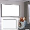 30/40/50/60/72-inch Wall Mounted Manual Projection Screens Pull Down Projection Screen Curtain Projection Film Screen, 4: 3/16: 9, 4K HD Screen, for Home Theater Office Classroom(White 4:3,50in) view 1
