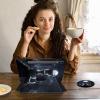 ACWDMKH Case for Samsung Galaxy Tab S10 Plus/ S9 FE Plus/ S9 Plus 5G Tablet 12.4 Inch Case,360 Degree Rotating Swivel PU Leather Stand Flip Folio Cover with Auto Wake/Sleep,Cute Cat Moon view 3