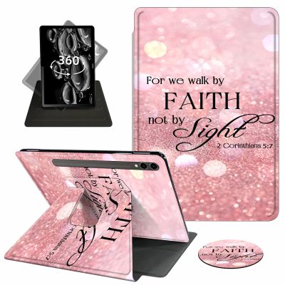 ACWDMKH Case for Samsung Galaxy Tab S10 Plus/ S9 FE Plus/ S9 Plus 5G Tablet 12.4 Inch Case,360 Degree Rotating Swivel PU Leather Stand Flip Folio Cover with Auto Wake/Sleep,Pink Glitter