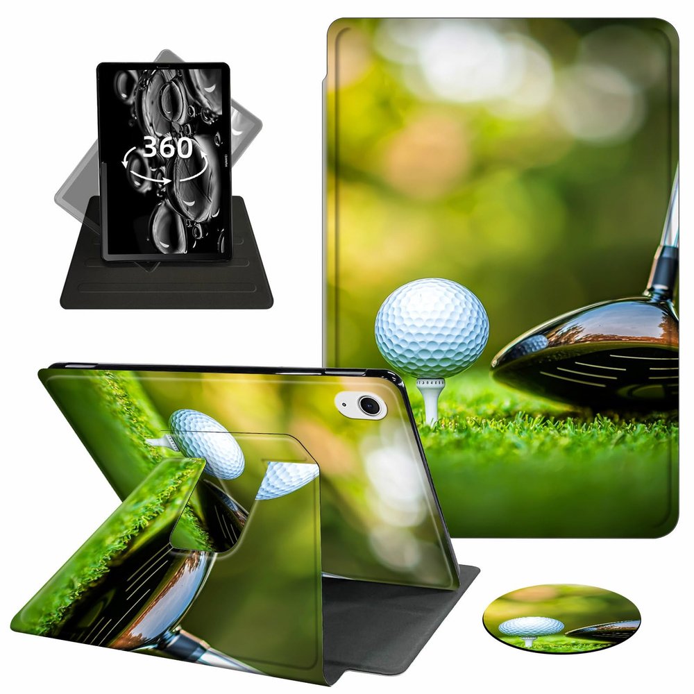 ACWDMKH for iPad Air 11 Inch Case M2 2024,for iPad Air 5th Generation Case 2022/ 4th Gen Cover 2020 10.9",360 Degree Rotating Swivel Leather Stand Folio with Auto Wake/Sleep,Golf Club