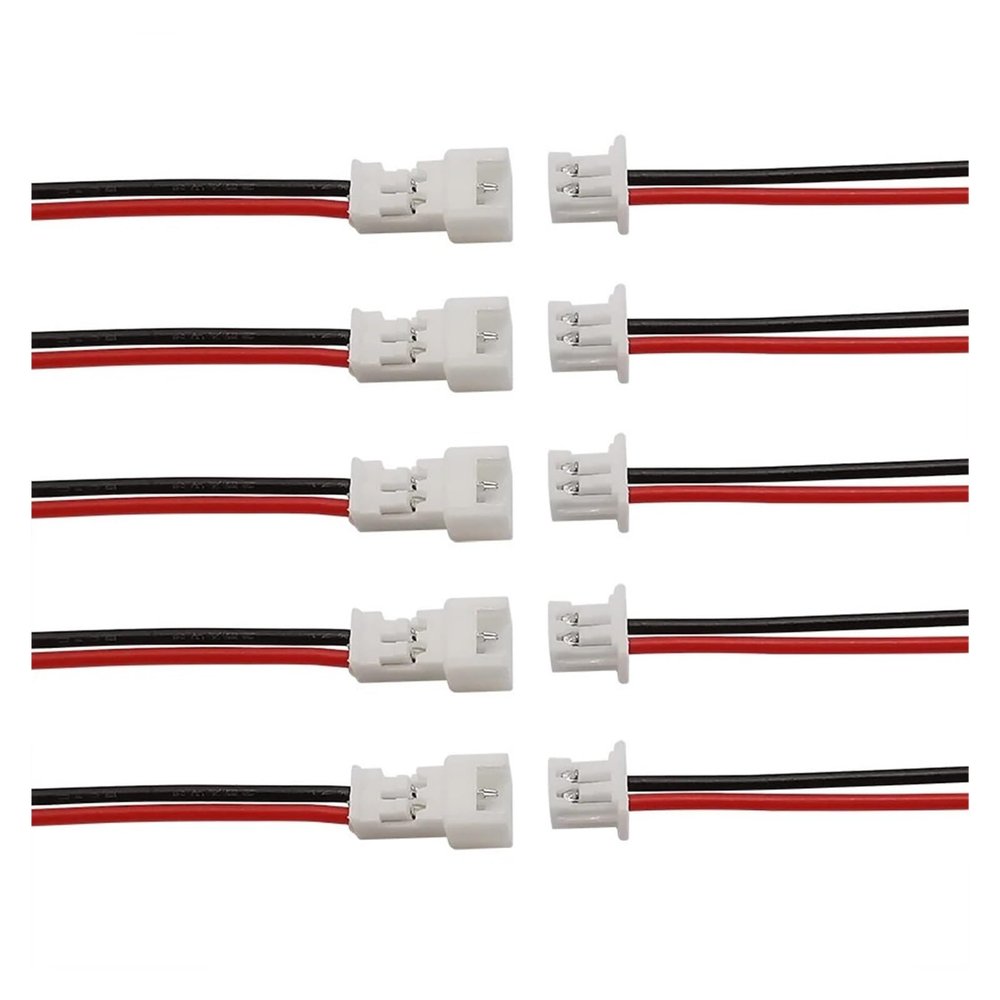 ACGTUY 10/5/2 Pairs Small JST 1.25mm PH2.0 XH2.54 2 Pin Male Female p/Lug Jack Connector Cable JST 1.25/2.0/2.54 2P Electronic Wire(JST 1.25MM 15CM,10Pair)