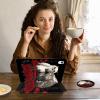 ACWDMKH for iPad Air 11 Inch Case M2 2024,for iPad Air 5th Generation Case 2022/ 4th Gen Cover 2020 10.9",360 Degree Rotating Swivel Leather Stand Folio with Auto Wake/Sleep,Owl Red Flower view 3