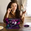 ACWDMKH Case for Samsung Galaxy Tab S10 Plus/ S9 FE Plus/ S9 Plus 5G Tablet 12.4 Inch Case,360 Degree Rotating Swivel PU Leather Stand Flip Folio Cover with Auto Wake/Sleep,Crow Skull Purple view 3