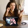 ACWDMKH Case for Samsung Galaxy Tab S10 Plus/ S9 FE Plus/ S9 Plus 5G Tablet 12.4 Inch Case,360 Degree Rotating Swivel PU Leather Stand Flip Folio Cover with Auto Wake/Sleep,Cute Pig view 3