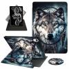 ACWDMKH for iPad Air 11 Inch Case M2 2024,for iPad Air 5th Generation Case 2022/ 4th Gen Cover 2020 10.9",360 Degree Rotating Swivel Leather Stand Folio with Auto Wake/Sleep,Retro Wolf view 1