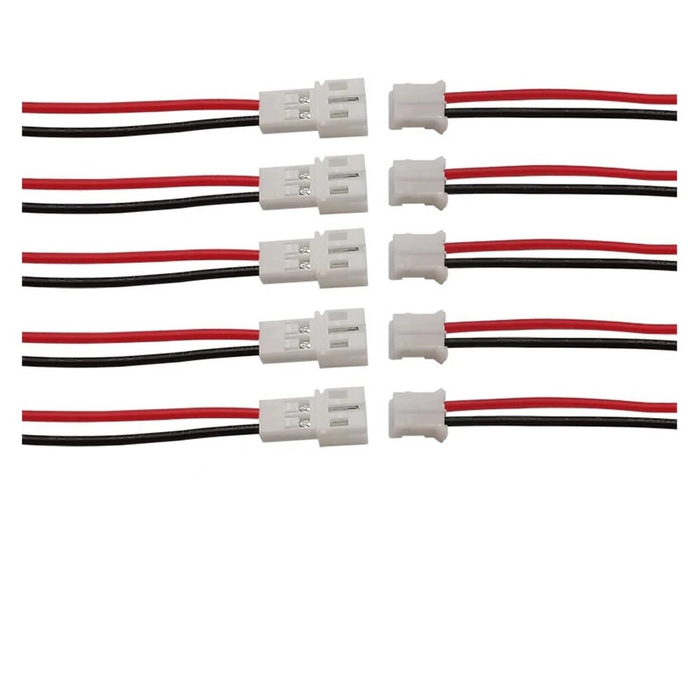 ACGTUY 10/5/2 Pairs Small JST 1.25mm PH2.0 XH2.54 2 Pin Male Female p/Lug Jack Connector Cable JST 1.25/2.0/2.54 2P Electronic Wire(JST 2.0MM 20CM,2Pair)