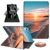 ACWDMKH for iPad Air 11 Inch Case M2 2024,for iPad Air 5th Generation Case 2022/ 4th Gen Cover 2020 10.9",360 Degree Rotating Swivel Leather Stand Folio with Auto Wake/Sleep,Sea Beach Sunset view 1