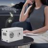 Yunseity Night Lights Bluetooth Speaker, Portable Cordless Bluetooth Speakers, HiFi Surround Sound Bedside Table Light Supports Small Memory Card AUX Modes (White) view 4