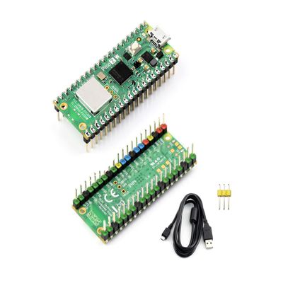 Pico 2 W with Color Soldered Header Compatible with Raspberry Pi Pico 2 W