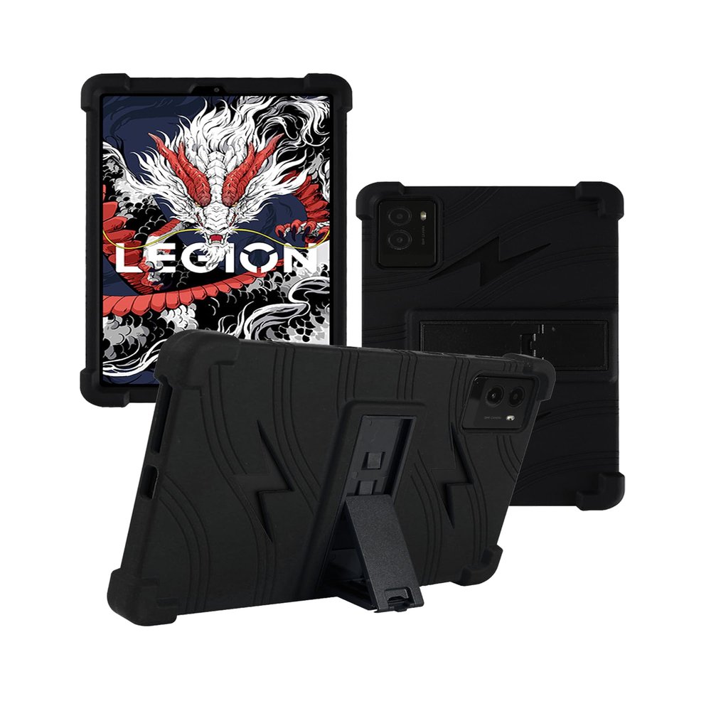 Case for Lenovo Legion Y700 (2025) 8.8 Inch Android 14 Tablet,Soft Silicone Shock Proof Lightweight Stand Rubber Shell Protective Cover,Kids Friendly Soft Silicone Adjustable Stand Cover,Black