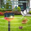 Qualirey 2 Pack Solar Outdoor Motion Sensor Alarm-Dog Barking&Gunshot Sound Support Recording Animal Deterrent for Home Security, 13 Kinds of Sounds (Red) view 3