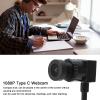 1080P Type C Camera, Fixed Focus Webcam with Microphone, 1.5m or 4.92ft Cable, Plug Play with USB Adapter, Computer Camera for W XP 7 8 10 view 2