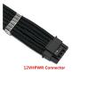 Chunsu 12VHPWR Power Extension Cable 12+4Pin/16Pin PCIE 5.0 to 3x8Pin PCIE RTX3090Ti Adapter Cable 8Colors(20cm,Carbon Purple) view 3