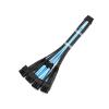 Chunsu PCIE 5.0 12VHPWR Power Cable 12+4/16Pin to 4x8Pin CPU/ATX/EPS Male PSU Cable for PSU 16awg(60cm,Carbon Blue) view 1