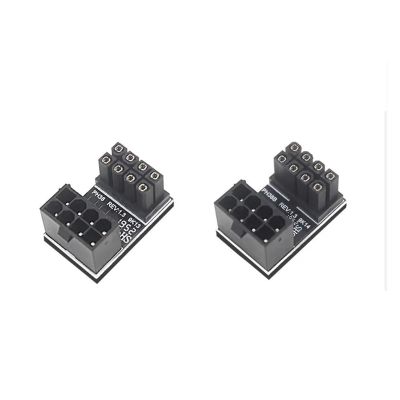 Chunsu 4.2mm 8Pin PCI-E/GPU 180degree Extension Adapter Black White(PH38A Black)