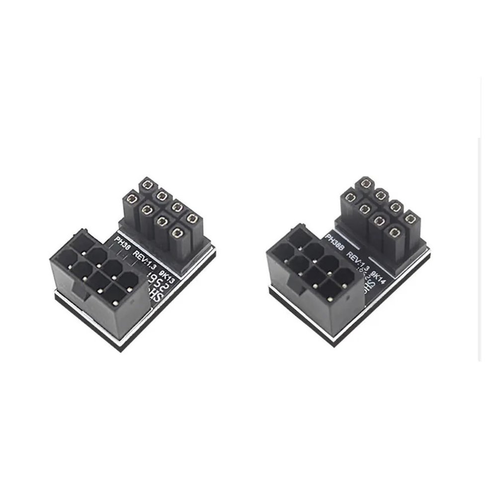 Chunsu 4.2mm 8Pin PCI-E/GPU 180degree Extension Adapter Black White(PH38A Black)