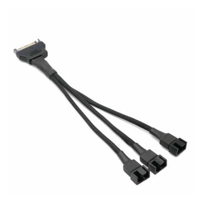 Chunsu 12V SATA to 3x3Pin 4Pin Fan Power Adapter Cable - 3Way(4Pin,15cm)