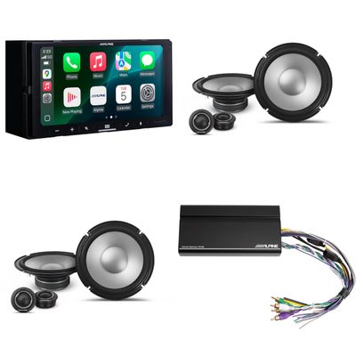 Alpine iLX-W770 Digital Multimedia Receiver & 2 Pairs S2-S80C Type S 8" Component Speakers w/Power Pack