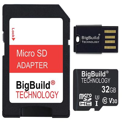BigBuild Technology 32GB U3 Micro SDHC Memory Card for EZVIZ C8W, CB3, EB3, H3 Security Cameras
