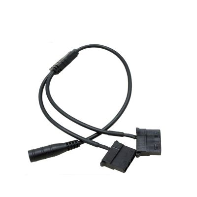 Chunsu DC 5.5 * 2.1mm to 2X Molex Adapter Cable 12V Computer Molex DC Splitter Cable with Switch -37cm(37cm Splitter)