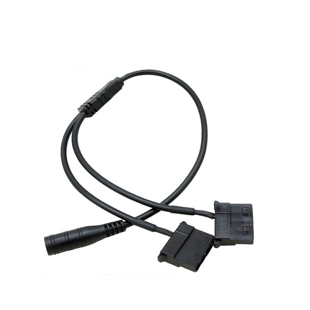 Chunsu DC 5.5 * 2.1mm to 2X Molex Adapter Cable 12V Computer Molex DC Splitter Cable with Switch -37cm(37cm Splitter)