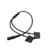 Chunsu DC 5.5 * 2.1mm to 2X Molex Adapter Cable 12V Computer Molex DC Splitter Cable with Switch -37cm(37cm Splitter) view 1