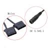Chunsu DC 5.5 * 2.1mm to 2X Molex Adapter Cable 12V Computer Molex DC Splitter Cable with Switch -37cm(37cm Splitter) view 3