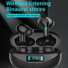 JNXIKOU Bluetooth Headphones in-Ear Wireless Earbuds Stereo Low Latency in-Ear Sports Headphones, Intelligent Noise Cancellation, Digital Display Charging Compartment for Gaming Travel, White view 3