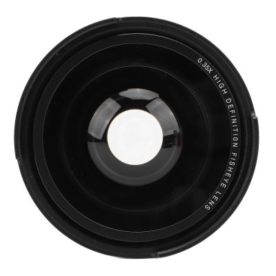 0.35x Ultra Wide Angle Fisheye Lens with Macro, AF IR Compatible. Suitable for All Cameras, Camcorders, and Lenses. for High Resolution Day and Night Photography (49mm)