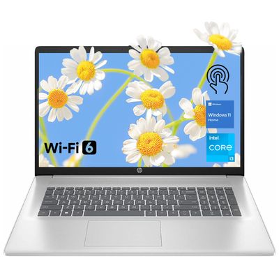 HP 17.3" Touchscreen Laptop for Home, Students, Lifetime Office 365 for The Web, Intel i3 CPU, 32GB RAM, 1TB PCIe + 128GB eMMC SSD, w/Copilot, Webcam Privacy Shutter, Wi-Fi 6, Win11 Home, No Mouse