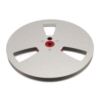 1/4 7 Inch Empty Reel for Reel to Reel Tape Recorder for Open Reel Sound Deck, Aluminum Alloy Recording Takeup Reel with 3 Hole, Replacement Opening Machine Part (Silver)