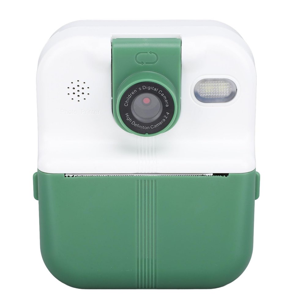 1080P Digital Camera, Instant Print Camera, 2.4 Inch Screen, 1080P Video, LED Flash, Fun Games, Music Player, for Boys Girls Kids 3-12 with WalkPrint APP (Green)