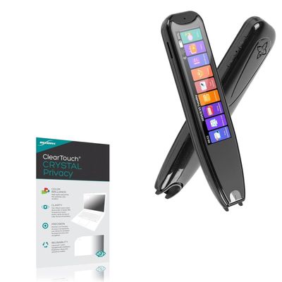 BoxWave Screen Protector Compatible with LATROVALE Scan Reader Pen Translator Device - ClearTouch Crystal Privacy (2-Pack), Privacy Screen Protector Flexible Film Clear
